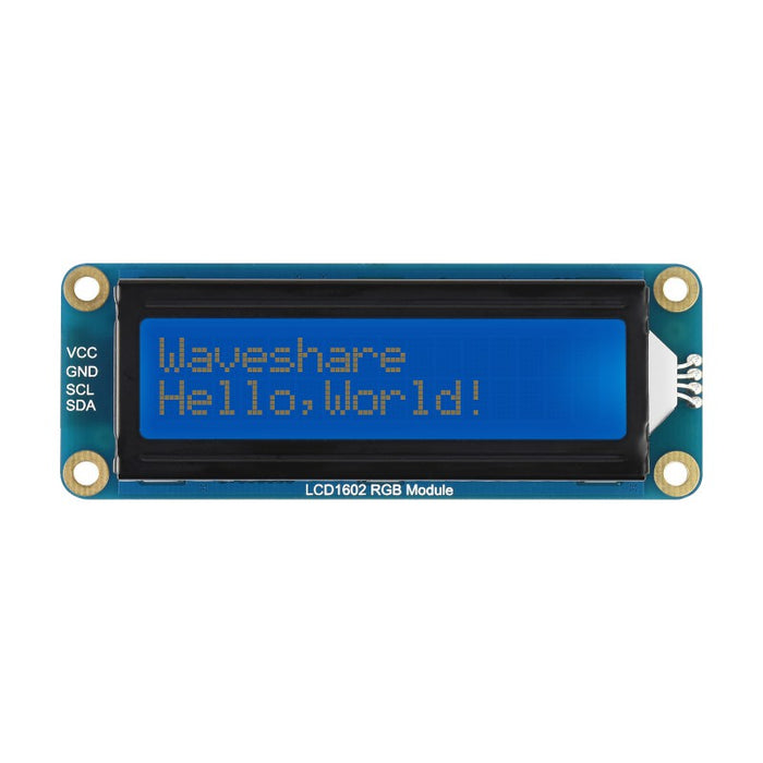 16×2キャラクター LCD  RGBバックライト 3.3V/5V I2C接続