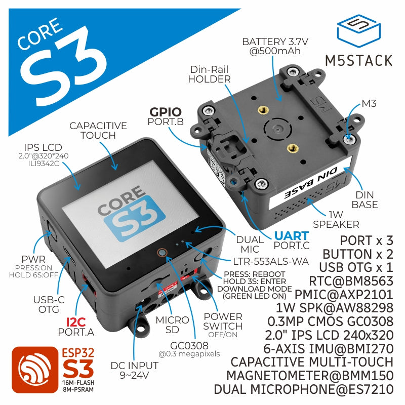 M5Stack CoreS3 ESP32S3 IoT開発キット