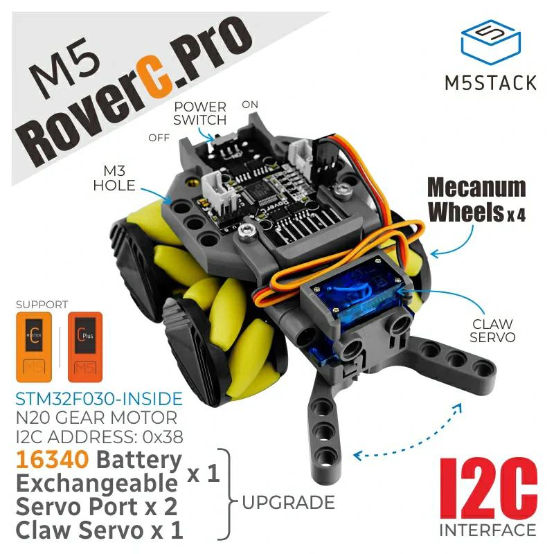 RoverC Pro (w/o M5StickC) — スイッチサイエンス